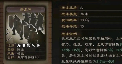 三国志战略版潜龙阵配队攻略