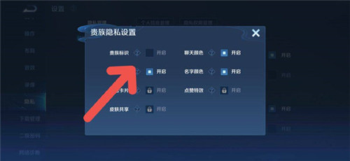王者荣耀贵族显示开关在哪里-王者荣耀贵族显示开关位置分享