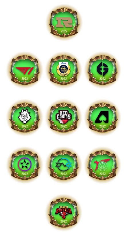 英雄联盟2022季中冠军赛战队图标价格一览