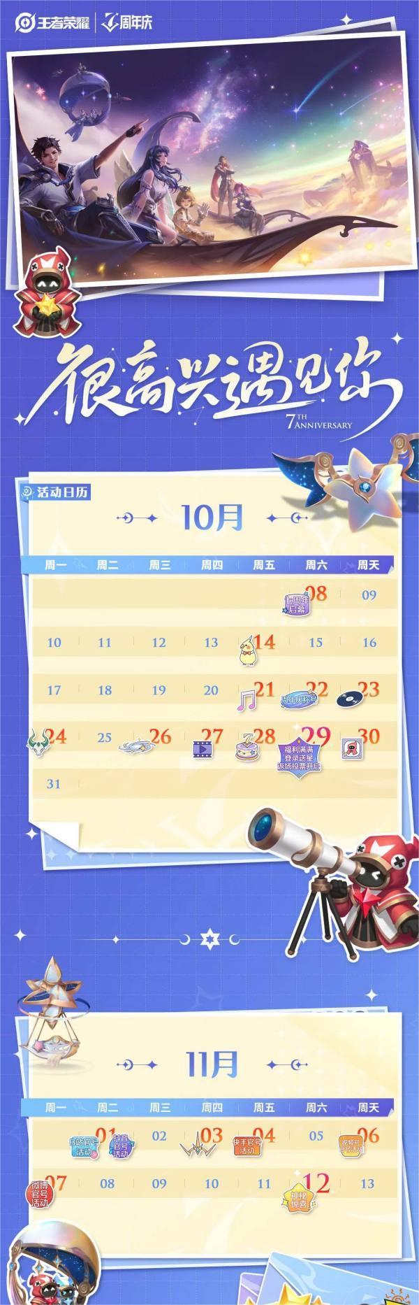王者荣耀七周年活动日历怎么看