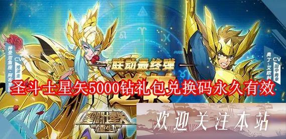 圣斗士星矢5000钻礼包兑换码是多少 圣斗士星矢5000钻礼包兑换码永久有效