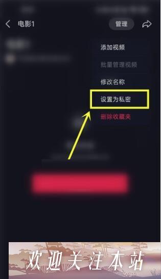 设置为私密
