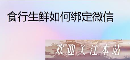 食行生鲜app怎么绑定微信 食行生鲜绑定微信方法教程